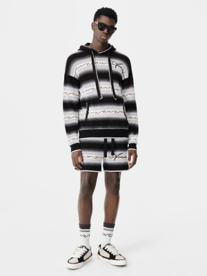 Amiri Amri Wave Baja Stripe Hoodie Maglieria Uomo Nere | 714036-LRV