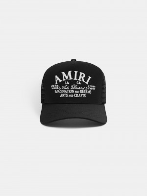 Amiri Arts District Trucker Hat Cappelli Uomo Nere | 583490-VML