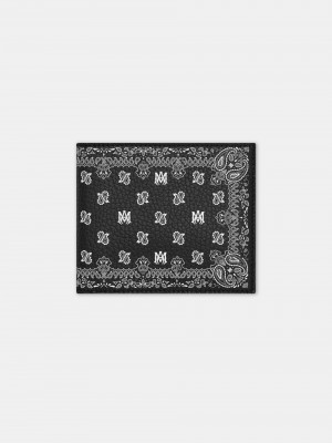Amiri Bandana Bi-fold Piccola Pelletteria Uomo Nere | 416893-WRH