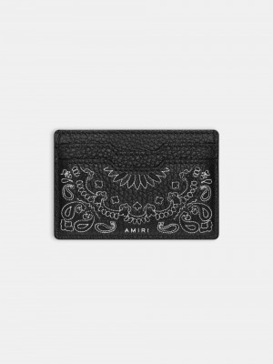 Amiri Bandana Card Holder Piccola Pelletteria Uomo Nere | 629804-MJE
