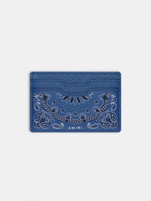 Amiri Bandana Card Holder Piccola Pelletteria Uomo Blu | 085924-ASP