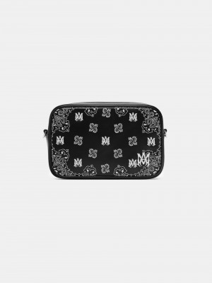 Amiri Bandana Embroidered Camera Case Borse Uomo Nere | 951083-CQG