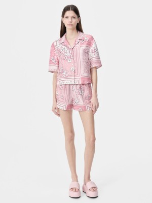 Amiri Bandana Floral Shirt Camicie Donna Rosa | 702961-YPN