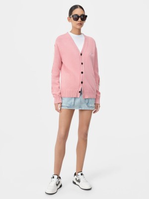 Amiri Bones Cardigan Maglieria Donna Rosa | 782564-NWZ