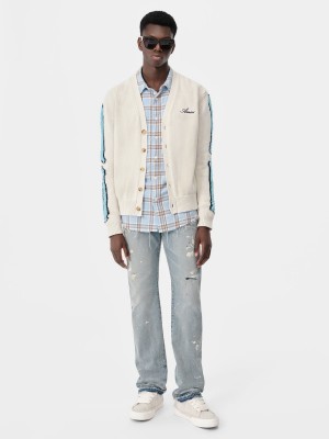 Amiri Bones Cardigan Maglieria Uomo Birch | 951624-PED