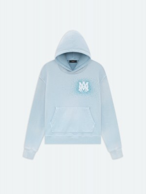 Amiri Crystal Burst Hoodie- Ashley Blue Felpe Uomo Blu | 279015-KMX