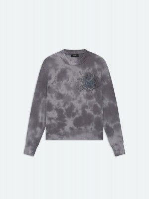 Amiri Crystal Crewneck- Faded Black Felpe Uomo Nere | 813275-HFV