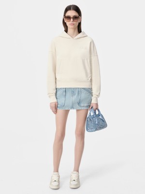 Amiri Embroidered Hoodie Felpe Donna Alabaster | 846305-LQD