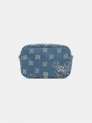 Amiri Ma Paisley Jacquard Camera Case Borse Uomo Indaco | 583107-JNP