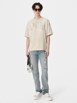 Amiri Painter Straight Jean Denim Uomo Indaco | 765804-EQD